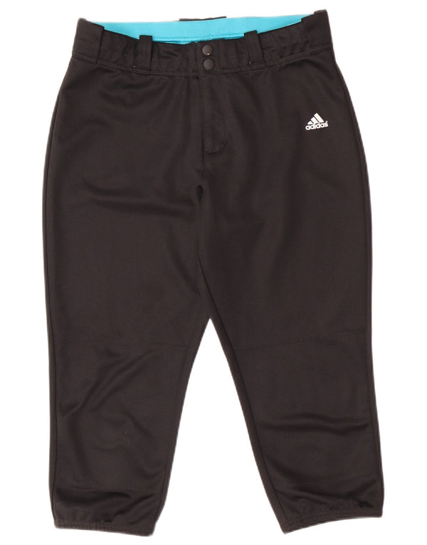 Adidas Boys Aeroready Capri Trousers 13-14 Years XL W28 L19 Black Polyester