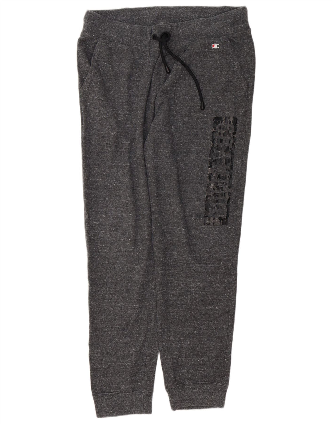 CHAMPION Womens Graphic Tracksuit Trousers Joggers UK 18 XL  Grey Flecked