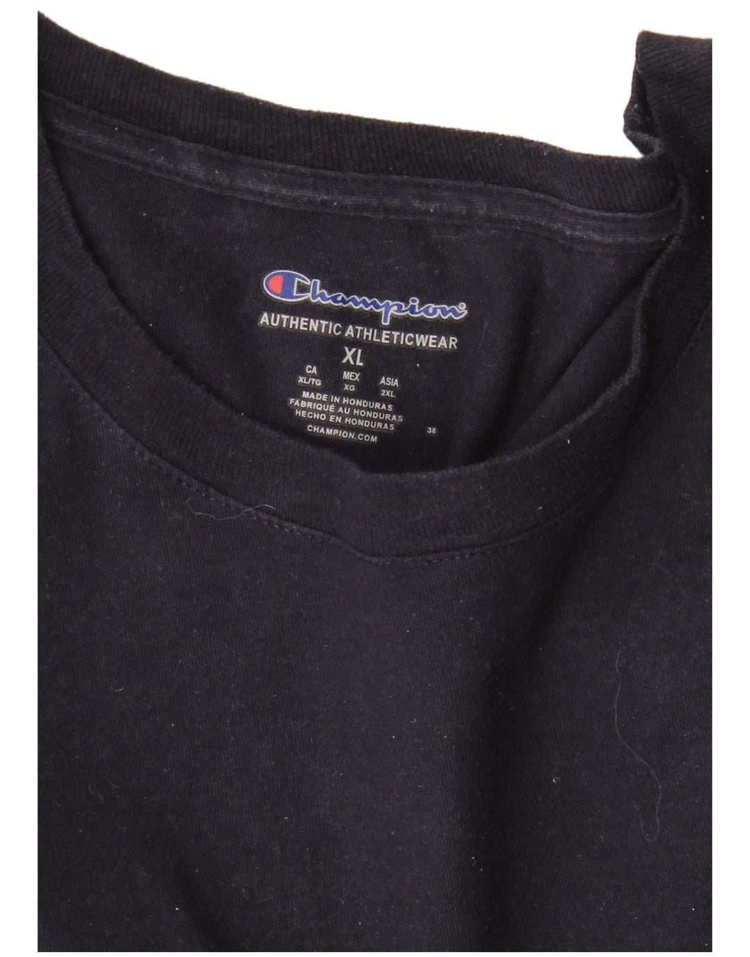 CHAMPION Mens Graphic Top Long Sleeve XL Navy Blue
