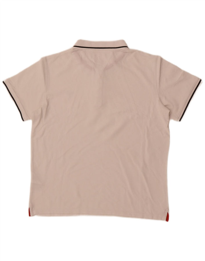 Guess Mens Polo Shirt Medium White Cotton