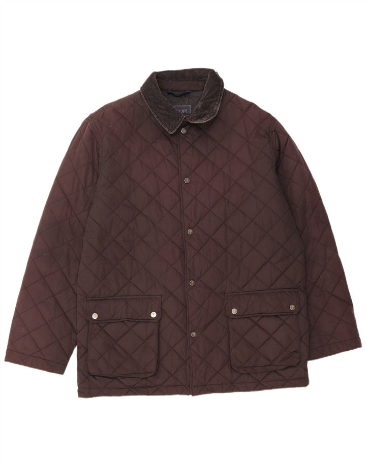 JOOP Mens Quilted Jacket IT 52 XL Brown Polyester