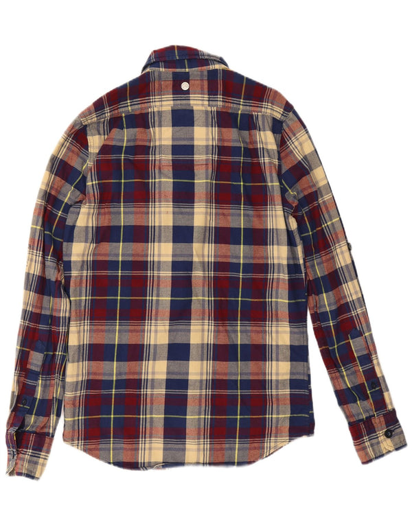 Superdry Mens Flannel Shirt Small Multicoloured Check Cotton