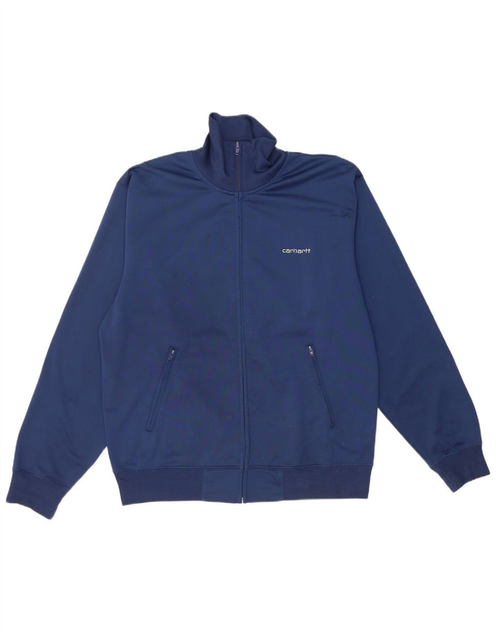 Carhartt Mens Tracksuit Top Jacket Large Navy Blue