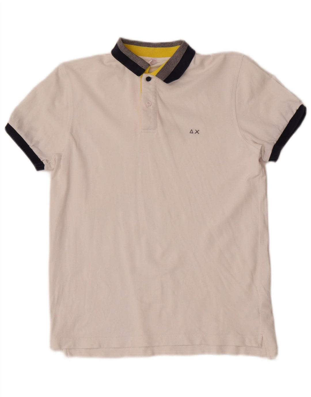 Sun68 Boys Polo Shirt 11-12 Years White Cotton