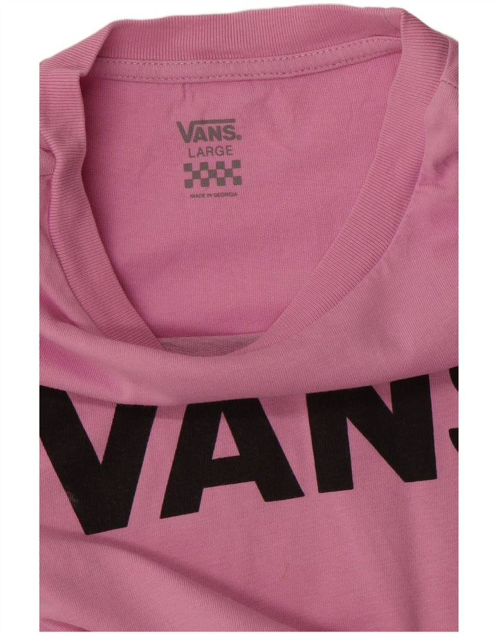 VANS Girls Graphic T-Shirt Top 12-13 Years Large Pink