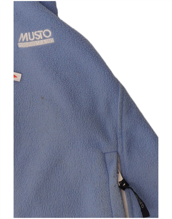 Musto Boys Fleece Gilet 11-12 Years Medium Blue Colourblock Polyester
