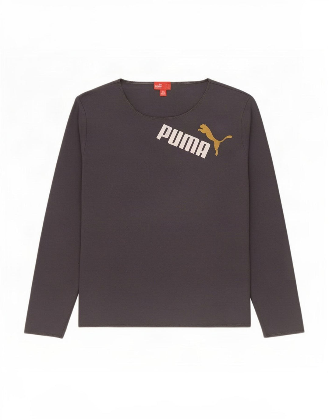 Puma Womens Graphic Top Long Sleeve UK 16 Large Grey