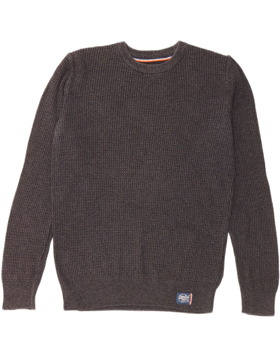 Superdry Mens Crew Neck Jumper Sweater Medium Grey Cotton