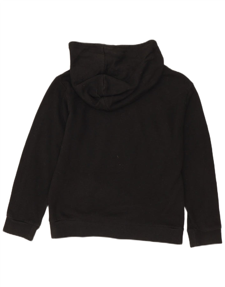 PUMA Girls Graphic Hoodie Jumper 15-16 Years Black Cotton