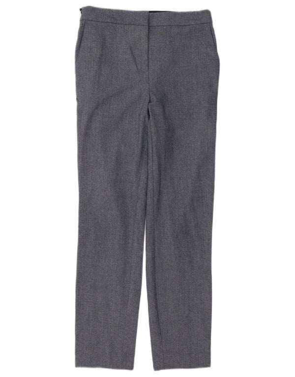 Zara Womens Slim Chino Trousers Small W26 L27 Grey Striped Polyester