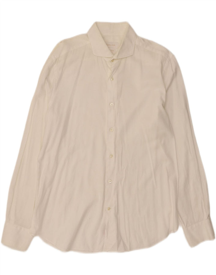 MASSIMO DUTTI Mens Shirt EU 44 XL White Vintage Massimo Dutti and Second-Hand Massimo Dutti from Messina Hembry 