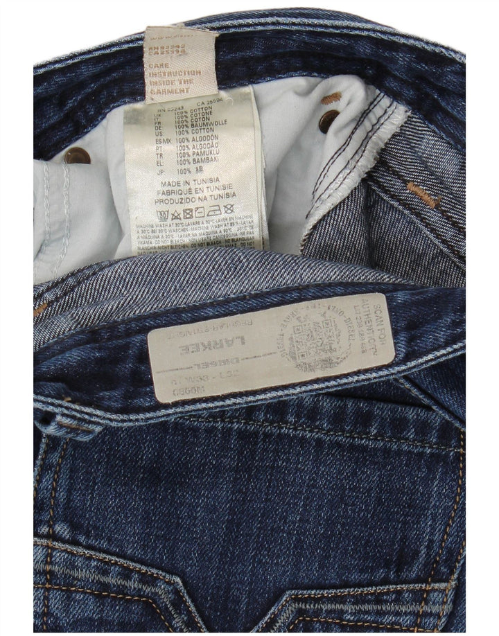 DIESEL Mens Larkee Regular Straight Jeans W33 L32  Navy Blue Cotton