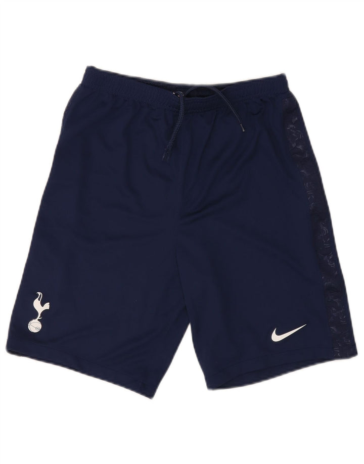 NIKE Boys Dri Fit Sport Shorts 13-14 Years XL Navy Blue Polyester