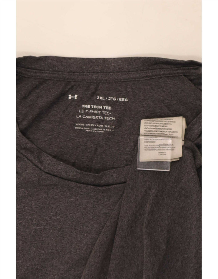 Under Armour Mens T-Shirt Top 2XL Grey Polyester