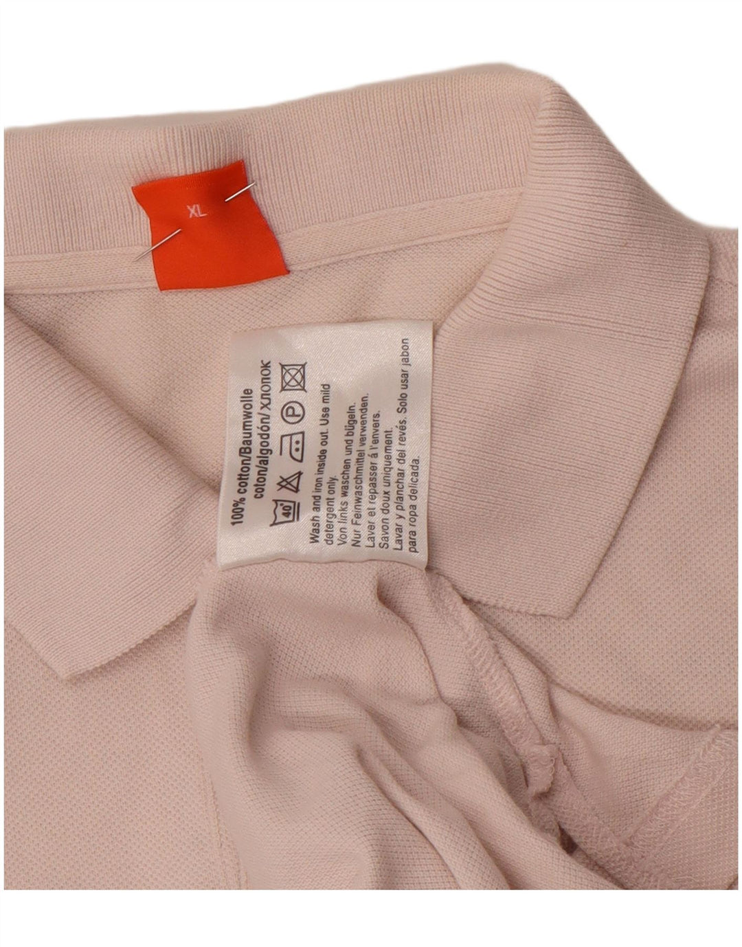 Hugo Boss Mens Polo Shirt XL Pink Cotton