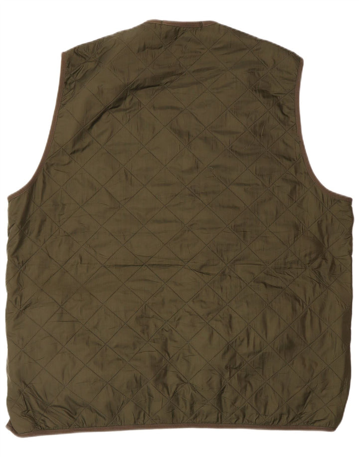 BARBOUR Mens Quilted Gilet UK 42 XL Green Polyamide