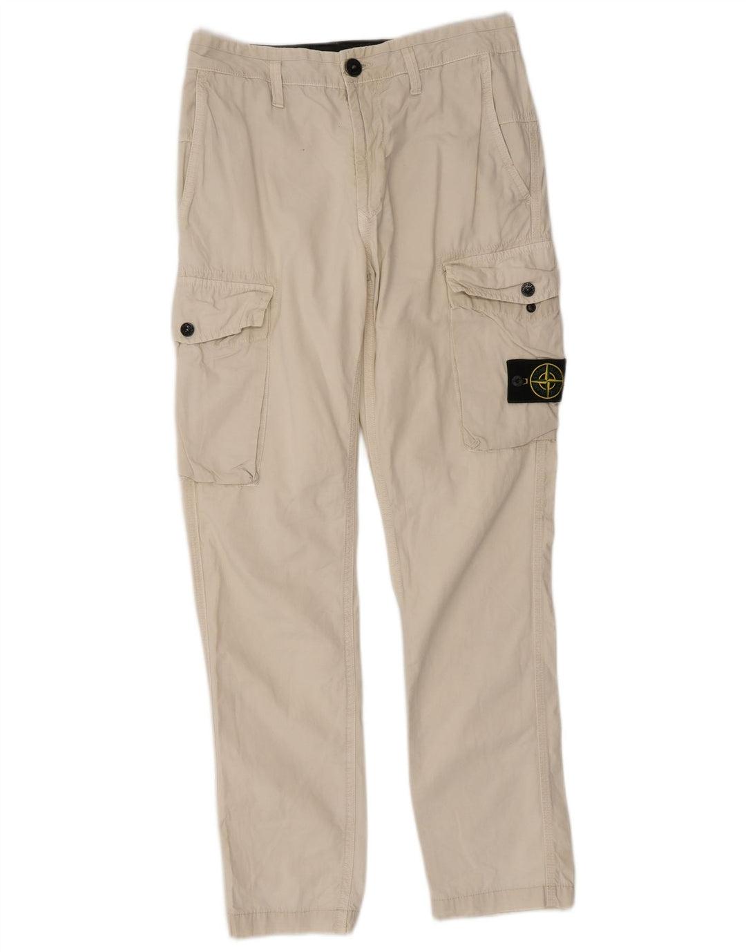 STONE ISLAND Mens Slim Cargo Trousers W29 L29 Beige Cotton
