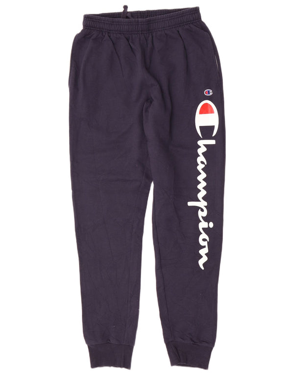 Champion Mens Graphic Tracksuit Trousers Joggers Medium  Navy Blue Cotton