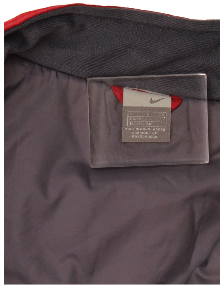 NIKE Boys Windbreaker Jacket 12-13 Years Large Red Colourblock