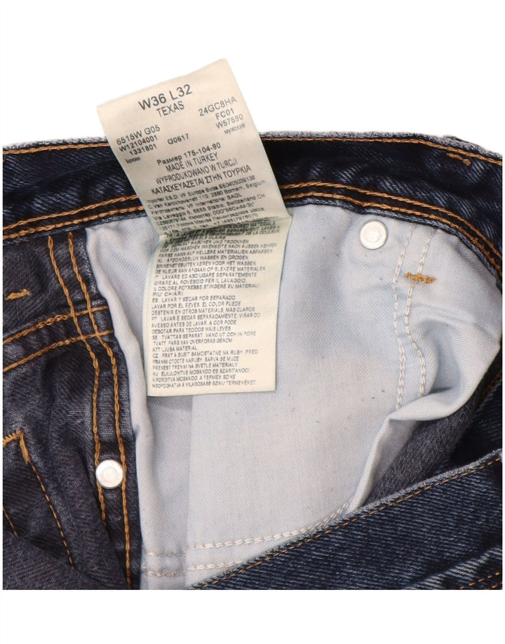 WRANGLER Mens Texas Straight Jeans W36 L32 Navy Blue Cotton