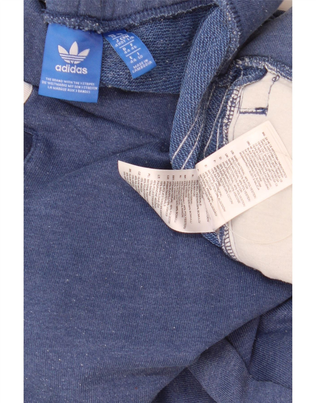 Adidas Womens Capri Tracksuit Trousers UK 16 Large  Blue Polyester