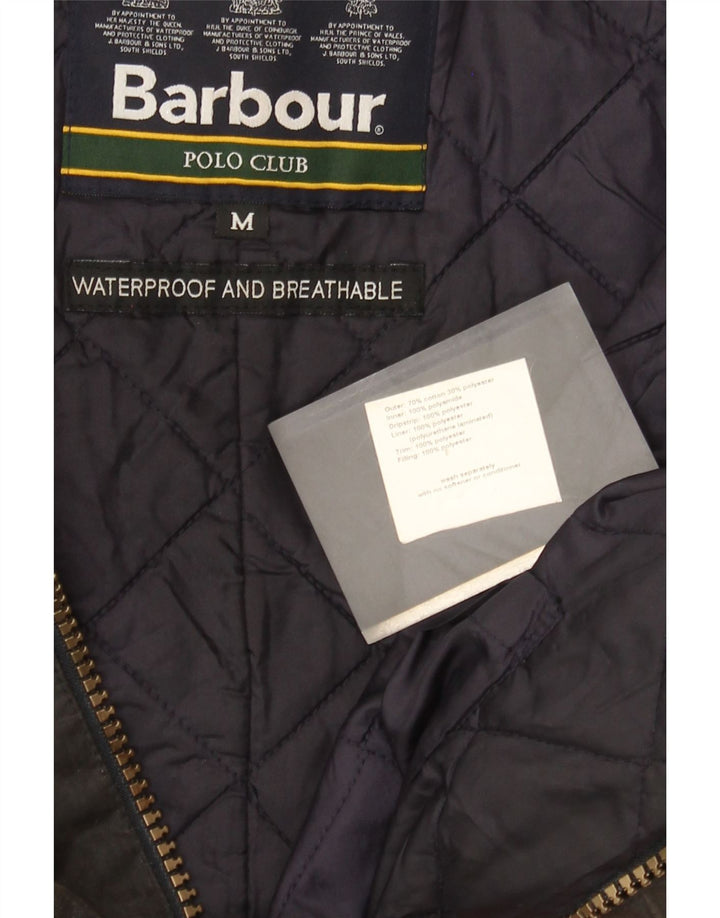 Barbour Mens Waxed Cotton Jacket UK 38 Medium Grey Cotton Classic