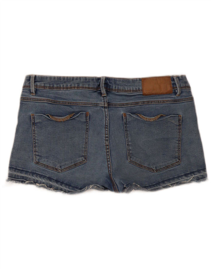 Zara Womens Denim Hot Pants EU 42 Large W32 Blue