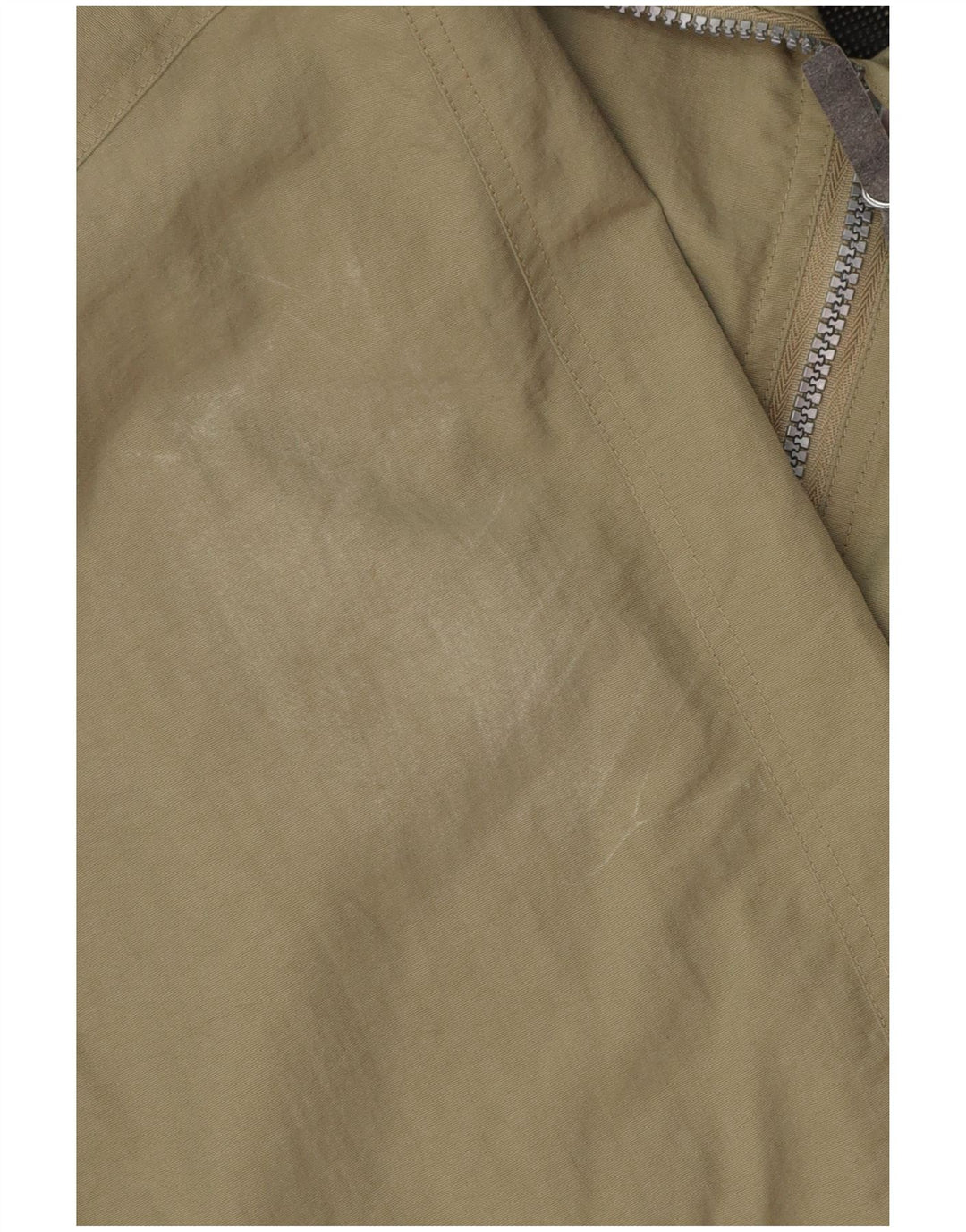 DIADORA Mens Hooded Loose Fit Rain Jacket UK 38 Medium Khaki Polyamide