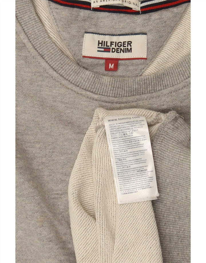 Tommy Hilfiger Mens Graphic Sweatshirt Jumper Medium Grey Cotton