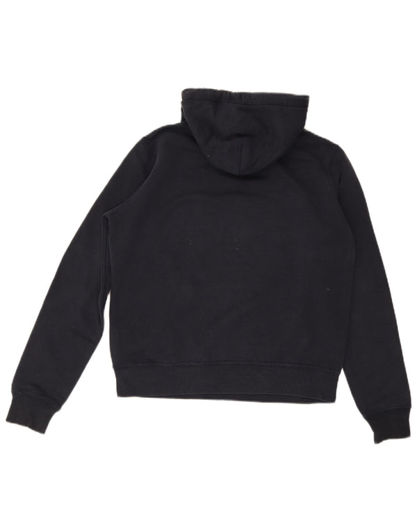 Converse Womens Hoodie Jumper UK 10 Small Navy Blue Cotton