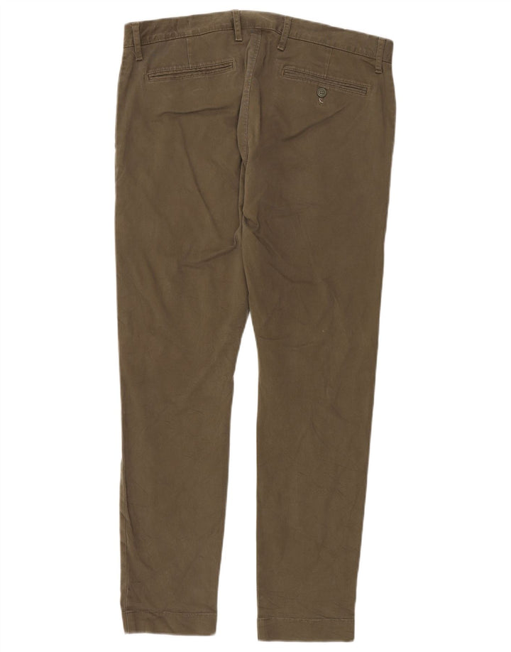 J. CREW Mens Slim Chino Trousers W33 L30  Khaki Cotton