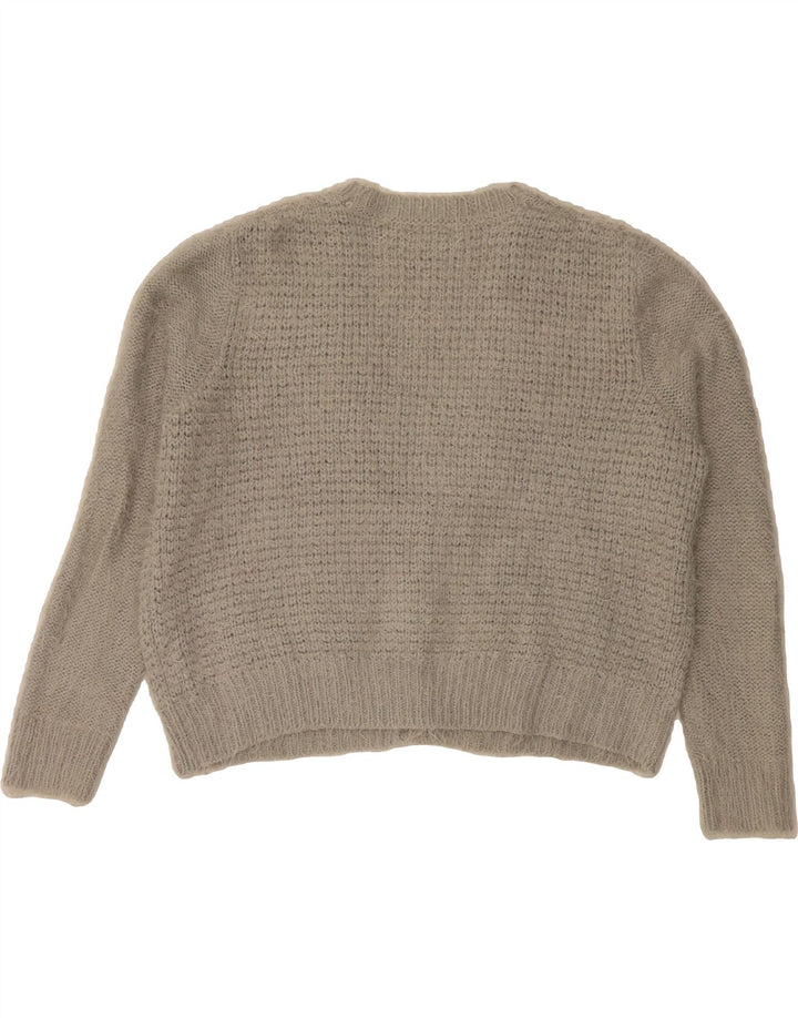 TOPSHOP Womens Oversized Cardigan Sweater UK 12 Medium Grey Acrylic Vintage Topshop and Second-Hand Topshop from Messina Hembry 