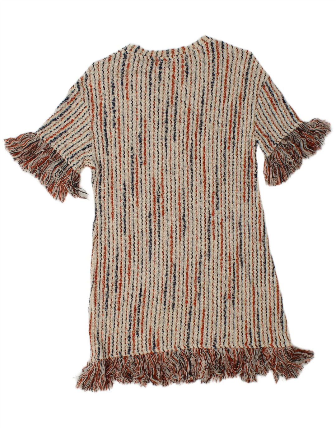 ZARA Womens Trafaluc Jumper Dress UK 8 Small Off White Striped