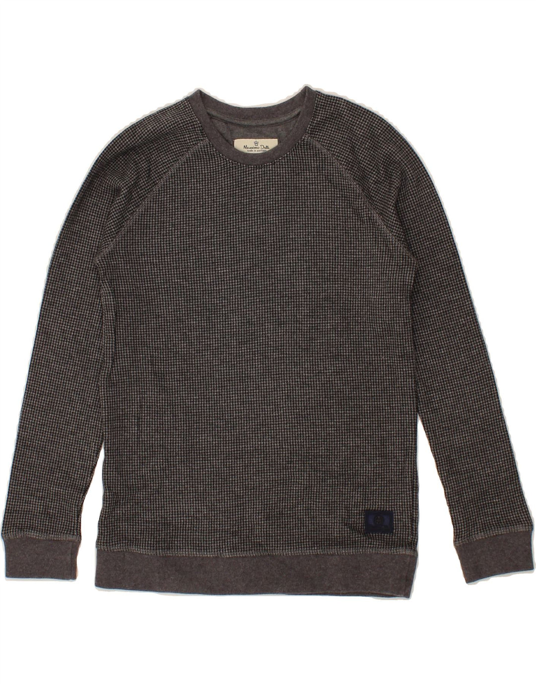 MASSIMO DUTTI Boys Sweatshirt Jumper 9-10 Years Grey Houndstooth Cotton Vintage Massimo Dutti and Second-Hand Massimo Dutti from Messina Hembry 