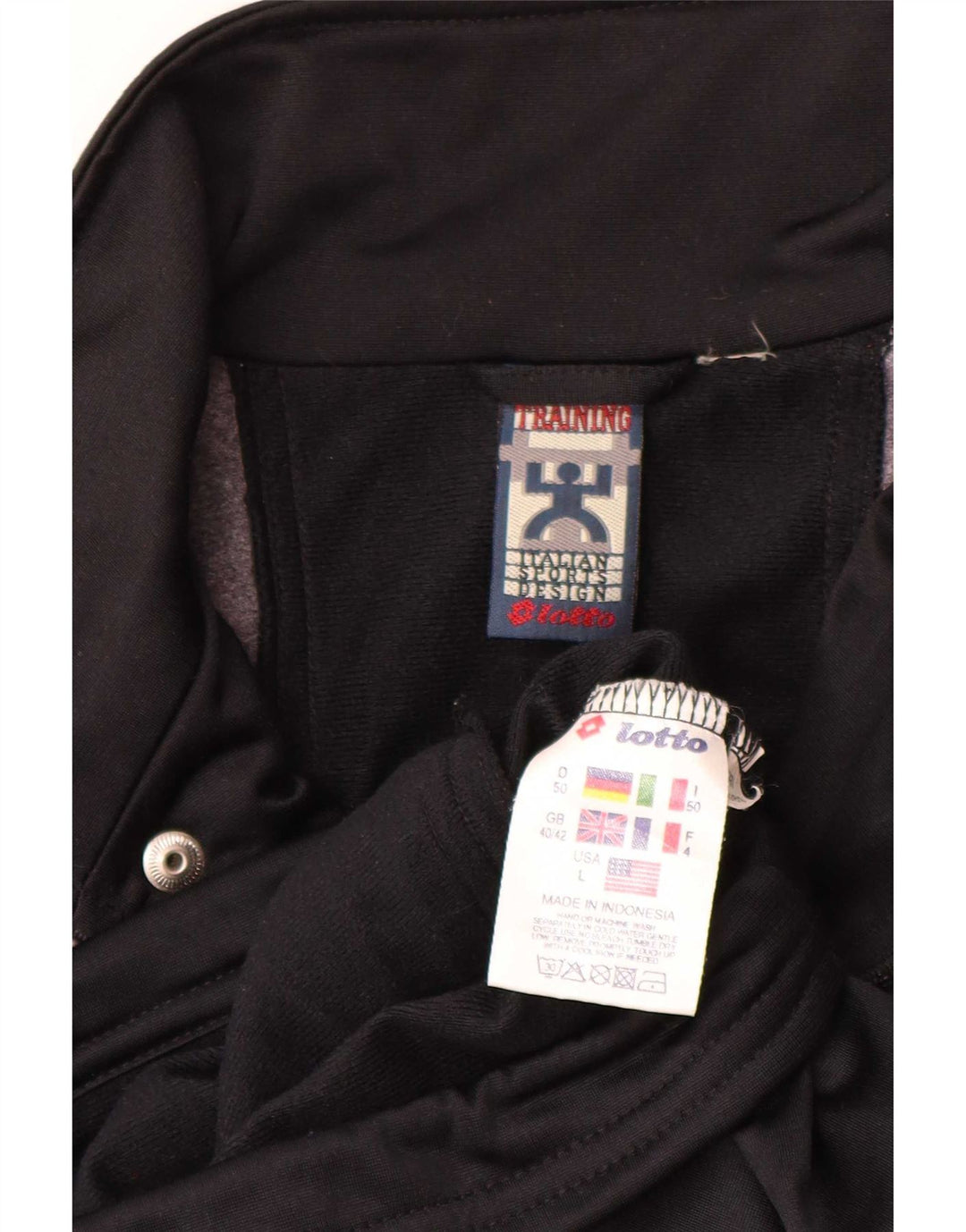 Lotto Mens Tracksuit Top Jacket UK 40/42 Large Grey Colourblock Polyester