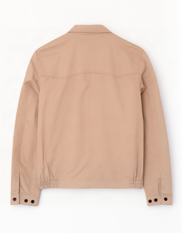 Marks & Spencer Mens Blue Harbour Bomber Jacket UK 38 Medium Beige Cotton