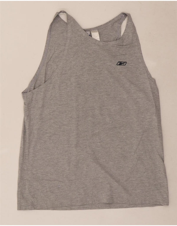 Reebok Mens Vest Top Medium Grey Flecked Cotton