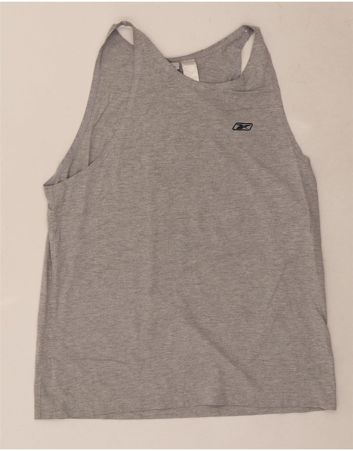 Reebok Mens Vest Top Medium Grey Flecked Cotton