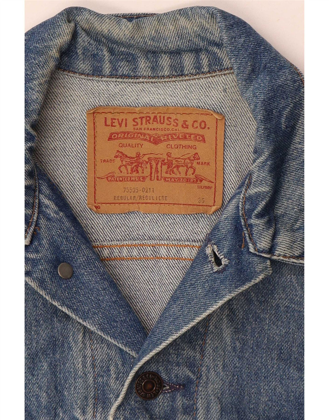 Levi's Womens Denim Jacket UK 8 Small Blue