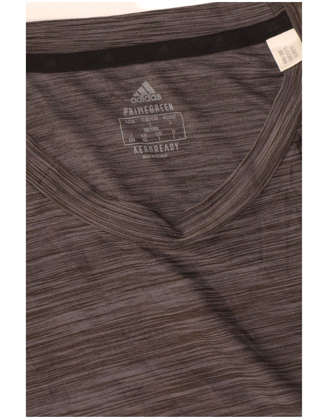 Adidas Mens Aeroready T-Shirt Top Large Grey Flecked Polyester