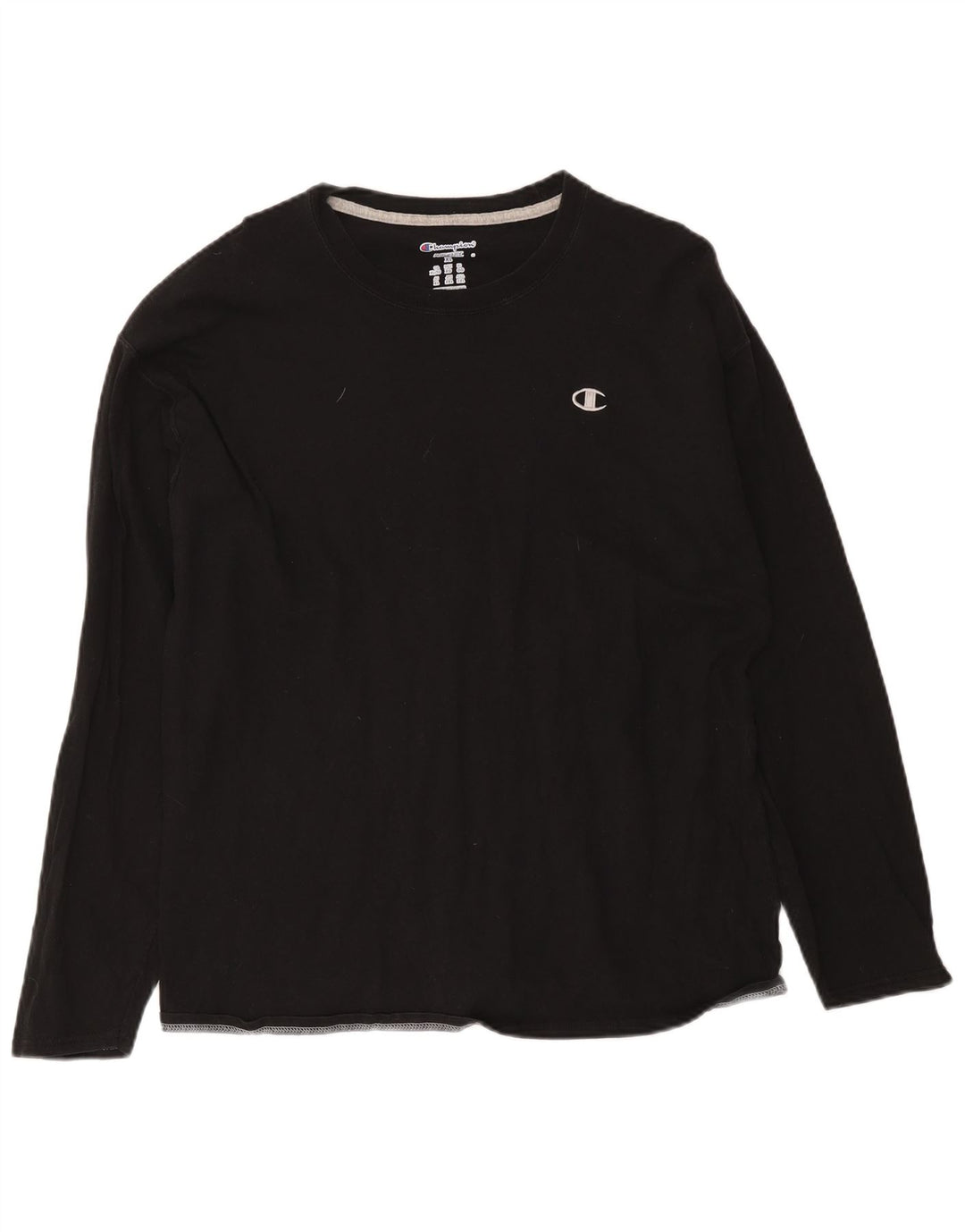 Champion Mens Top Long Sleeve XL Black