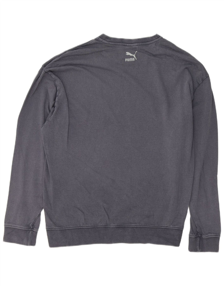 PUMA Mens Sweatshirt Jumper Medium Grey Cotton
