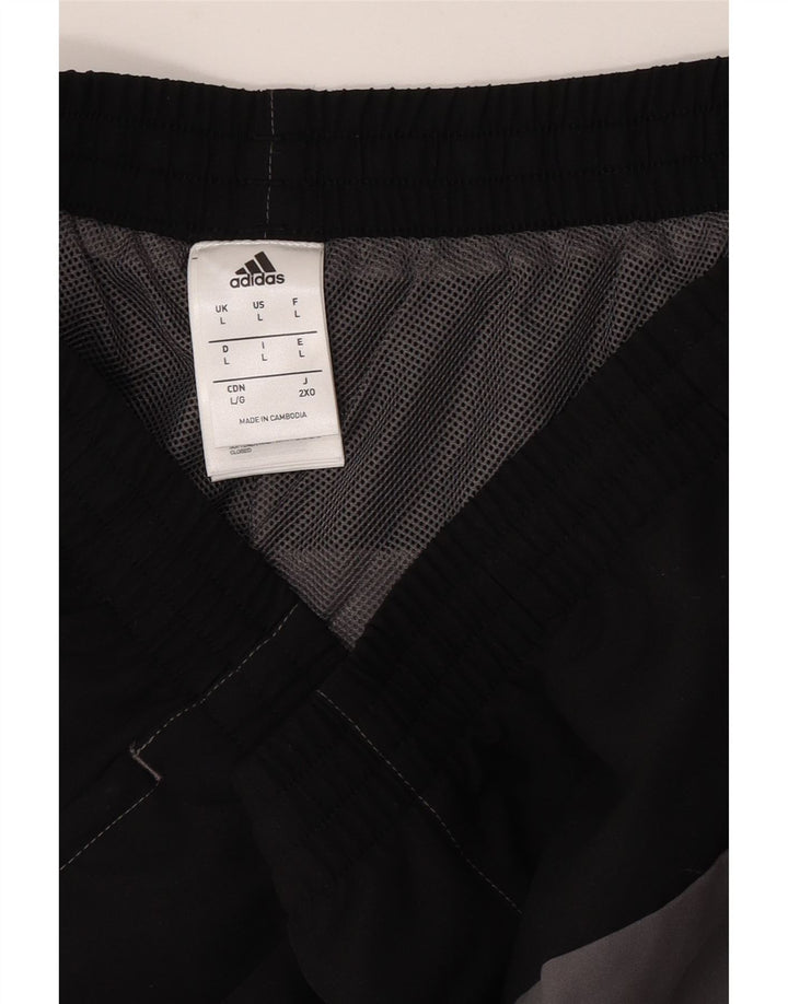 Adidas Mens Sport Shorts Large Grey Colourblock Polyester