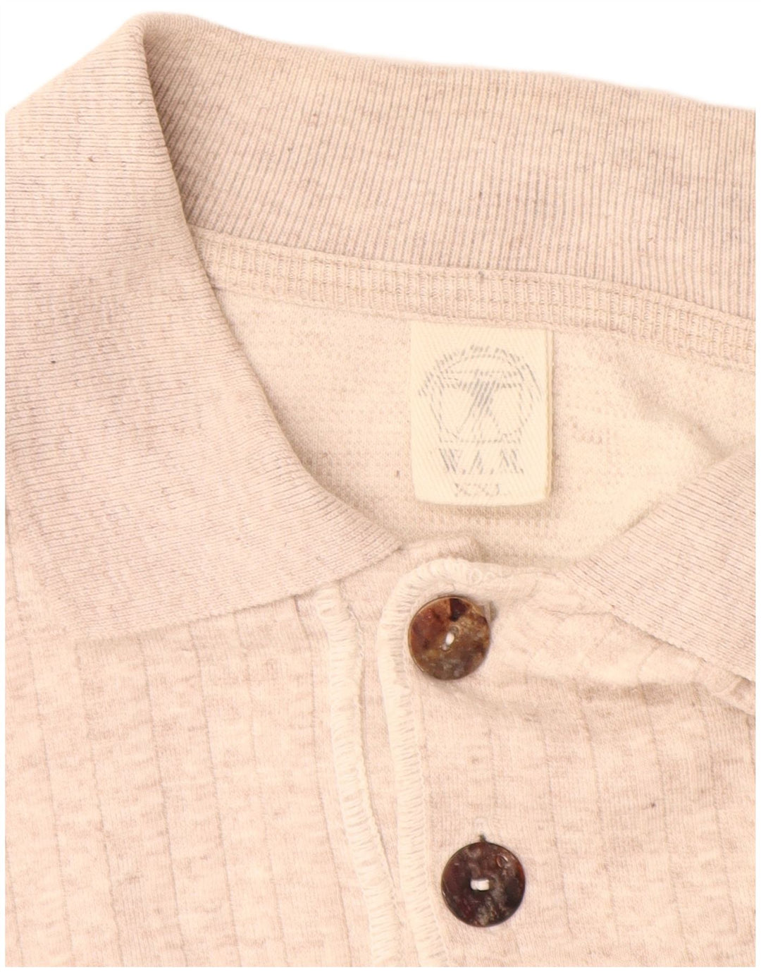 VINTAGE Mens Polo Neck Jumper Sweater 2XL Beige