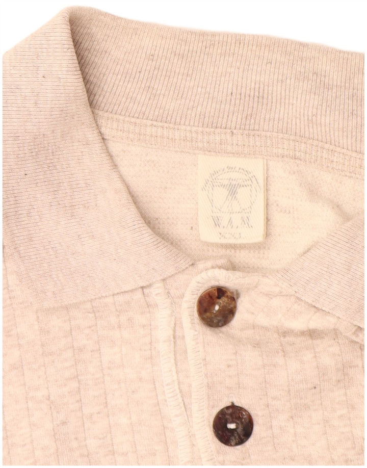 VINTAGE Mens Polo Neck Jumper Sweater 2XL Beige