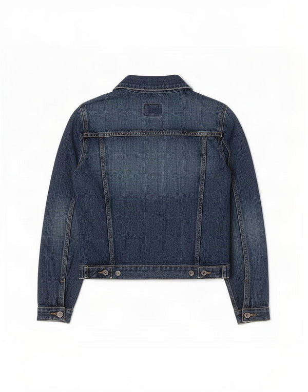 PEPE Jeans Womens Crop Denim Jacket UK 10 Small Blue Cotton