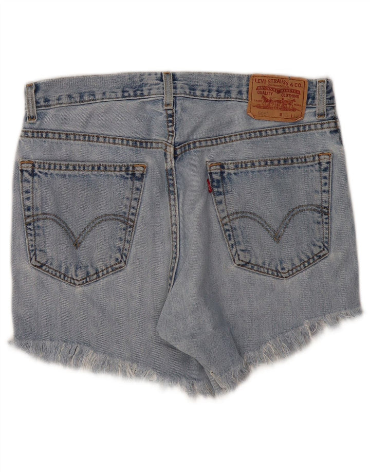 Levi's Womens 505 High Waist Regular Fit Denim Shorts W33 Medium Blue