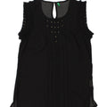 BENETTON Womens Sleeveless Blouse Top UK 10 Small Black Polyester Vintage Benetton and Second-Hand Benetton from Messina Hembry 