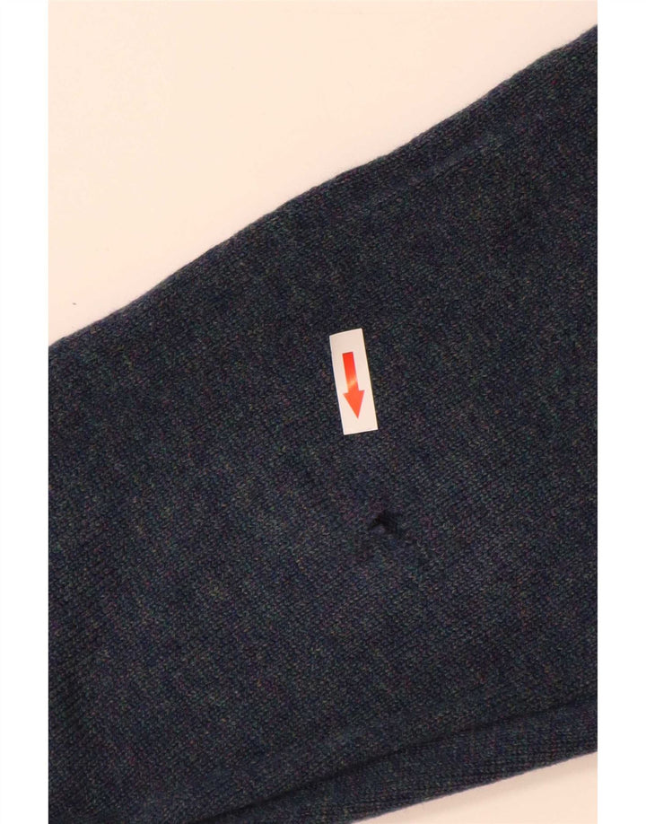 Marks & Spencer Mens Crew Neck Jumper Sweater Medium Blue Lambswool