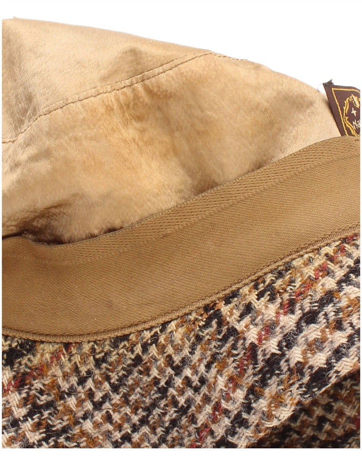 Vintage Mens Bucket Hat Large Beige Houndstooth Classic